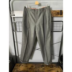 Tattersall LTD Men's Xavier Gray Pure Wool Pants | Size 38